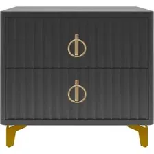 Тумба Shtabe Royal 5103 эко (черный/золото/р.золото)