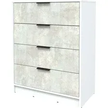 Комод Интерлиния Концепт КТ-К80 (бетон лайт/белый платинум)