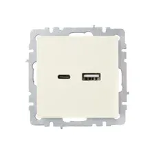 Розетка USB IEK Brite BR-U22-018-K10