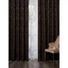 Комплект штор Mio Tesoro Мрамор 200x270 (2 шт, шоколад)