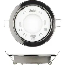 Точечный светильник Uniel GX53/H2 BLACK CHROME 10 PROM UL-00005055