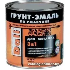 Грунт-эмаль Dali По ржавчине 3 в 1 0.75 л (оранжевый)