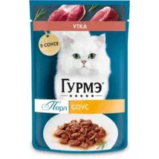 Влажный корм для кошек Гурмэ Перл утка соус (75г)