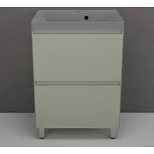 Symbolite Тумба под умывальник Манхэттен 60 Plus 2 ящика + Asti 60x45 (олива/серый шелк)