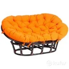 Диван садовый TetChair Mamasan 23/02 W с подушкой (античный черно-коричневый/оранжевый)