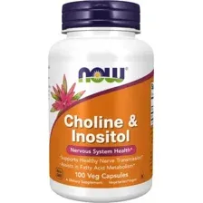 Холин + Инозитол 500 мг, NOW FOODS, 100 капс