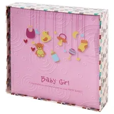 Фотоальбом BRAUBERG "Baby Girl" на 200 фото 10х15 см, твердая обложка, бумажные страницы, бокс, розовый