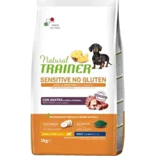 Сухой корм для собак Trainer Sensitive No Gluten Mini Adult with Duck (для взрослых мелких пород с чувствительным пищеварением с уткой) 2 кг