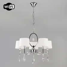 Подвесная люстра Евросвет Madera 10127/5 хром/прозрачный хрусталь Strotskis Smart
