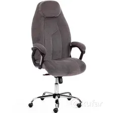 Офисное кресло TetChair Boss Lux (флок, бежевый/бежевый перфорированный)