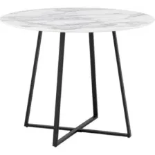 Обеденный стол Stool Group Дакота 100x100 / FDC8004 wh/marble (белый мрамор)