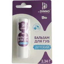 Бальзам для губ Dr.Dinno детский с бисабололом и маслом оливы (3.34г)
