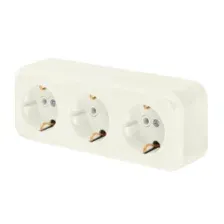 Розетка 3-я с з/к о/у бежевый Пралеска Bylectrica РА16-265