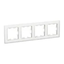 Рамка четырехместная SYSTEME (SCHNEIDER) ELECTRIC AtlasDesign Nature матовое стекло белый (ATN330104)