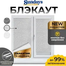 Рулонная штора Sundays Home LM 97-08 64х160 с 2-мя направляющими LM-15 150см (светло-серый)