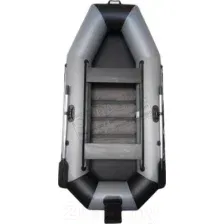 Надувная лодка Vivax К270Т с полом-книгой (без киля, серый/черный)