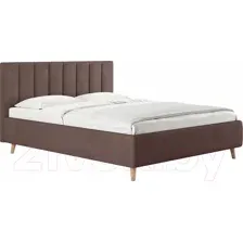Кровать Сонум Alma 160x200 (замша какао)