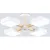 Припотолочная люстра Ambrella FL4879/4 WH/WD (белый/дерево)