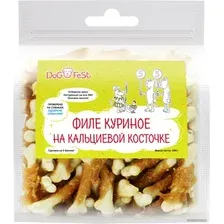 Лакомство для собак Dog Fest Филе куриное на кальциевой косточке 500 г