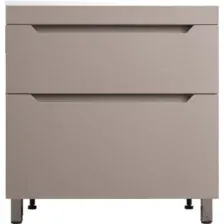 Symbolite Тумба с умывальником Остин 80 Plus 2 ящика + Фортуна 80x45 (тауп темный/серый шелк)