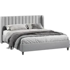 Кровать Трия Шанель с ПМ 1600 Тип 1 (экомех BravoASH Lite Grey)