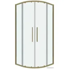 Душевой уголок Grossman Cosmo 100x100x195 301.K33.02.1010.32.00 (золото сатин/прозрачное стекло)