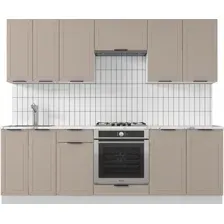 Готовая кухня Mio Tesoro Корнелия Ода-плюс 2.4 (капучино/мрамор итальянский)