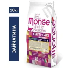 Корм для домашних животных Monge Cat Bwild Low Grain Adult (Зайчатина) для кошек 10 кг 70004923