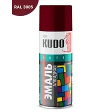 Эмаль универсальная бордовая 520 мл KUDO KU-10045