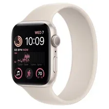 Apple Watch SE 2 44 мм (алюминиевый корпус, звездный свет/звездный свет, силиконовый ремешок)