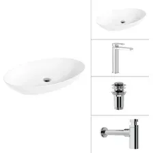 Умывальник Lauter 21571 + Cascade 21СК0655C + сифон 21635CH + дон.клапан 21190CH (хром)
