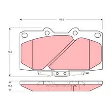 Тормозные колодки дисковые передняя ось TRW GDB3131