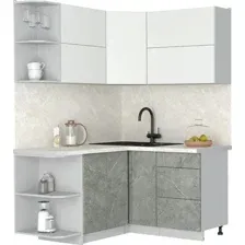Кухонный модуль Интерлиния Мила Матте 1.5x1.4 А (белый/керамика/опал светлый)