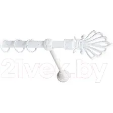 Карниз для штор Lm Decor Веер 006 1р гладкий (белое золото, 2.4м)