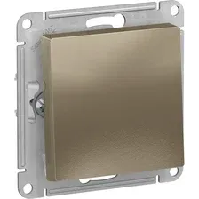 Выключатель одноклавишный с самовозвратом скрытый SYSTEME (SCHNEIDER) ELECTRIC AtlasDesign шампань (ATN000515)