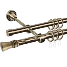 Карниз АС Форос Grace, D16К/16Г, Антик, Арига, составной, 2.8 м