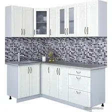 Готовая кухня Интерлиния Мила Крафт 1.2x2.1 (дуб полярный)