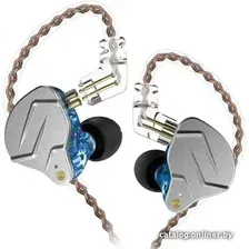 Наушники KZ Acoustics ZSN Pro (без микрофона, серебристый/синий)