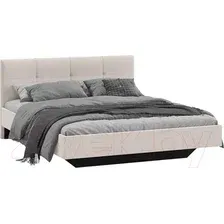 Кровать Трия Элис тип 1 с мягкой обивкой 160x200 (велюр бежевый)