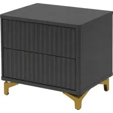 Тумба Shtabe Royal 5003 эко (черный/золото)