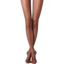 Колготки женские Conte Elegant Fantasy Dots, размер 5, chocolate