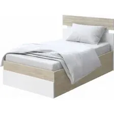 Кровать PROxSON Milton с ПМ 80x190 (ясень шимо светлый/белый)