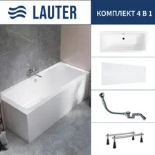 Ванна Lauter Olympia 170x75 21100075 (с ножками, лицевым экраном и сифоном 21Y32000 хром)