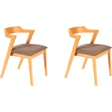 Набор стульев Tetchair Versa мягкое сиденье (2шт, натуральный/коричневый)