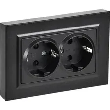 Розетка IEK Brite BR-R28-16-K02-F (черный)
