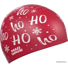 Шапочка для плавания Mad Wave New Year (ho-ho-ho, красный)