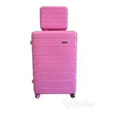 Комплект чемодана EUROBAGS с БЬЮТИКЕЙСОМ розовый