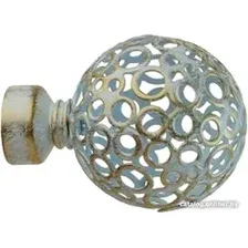 Наконечник для карниза Lm Decor YF095 Ажур 25мм (белое золото)