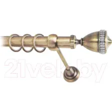 Карниз для штор Lm Decor Кубок 110 1р гладкий 25мм (антик, 4м)