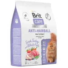 Сухой корм для кошек Brit Care Superpremium Anti-Hairball с белой рыбой и индейкой (вывод шерсти) 7 кг